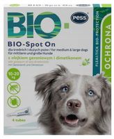 BIO EKO PESS Krople spot on na pchły kleszcze psa bezpieczne 10-20 kg 4 szt