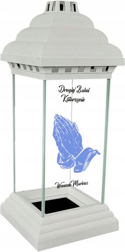 Znicz Lampion z nadrukiem grawerem dla Babci data na Arena.pl