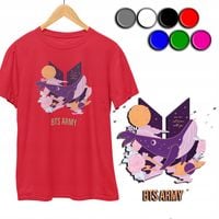 KOSZULKA DZIECIĘCA T-SHIRT Z NADRUKIEM - KPOP BTS ARMY PREZENT - M 134-140