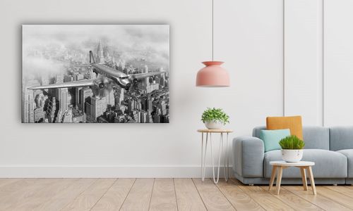 OBRAZ NA PŁÓTNIE 125 Lot nad miastem 90x60cm na Arena.pl