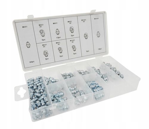 KALAMITKI SMAROWNICZKI METRYCZNE ZESTAW DO SMAROWNICY 110 ELEMENTÓW na Arena.pl