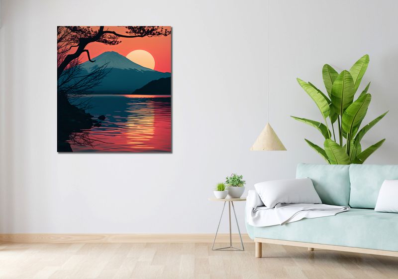 Obraz 90x100cm Góra Wieczorem zdjęcie 2