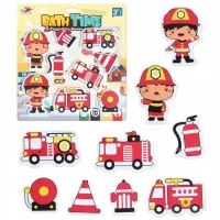 KREATYWNE NAKLEJKI PIANKOWE STRAŻACKIE DO KĄPIELI