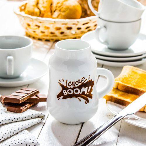 KUBEK CERAMICZNY CHOCO BIAŁY 280 ml na Arena.pl