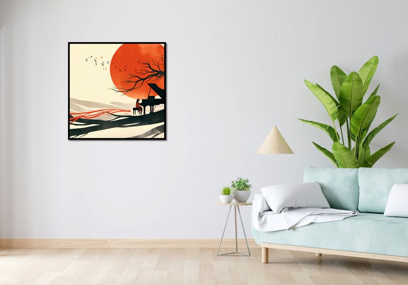 Plakat 80x80cm Pianistka zdjęcie 4