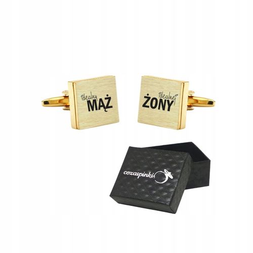 Spinki do mankietów koszuli z własną grafiką tekstem z grawerem na prezent na Arena.pl