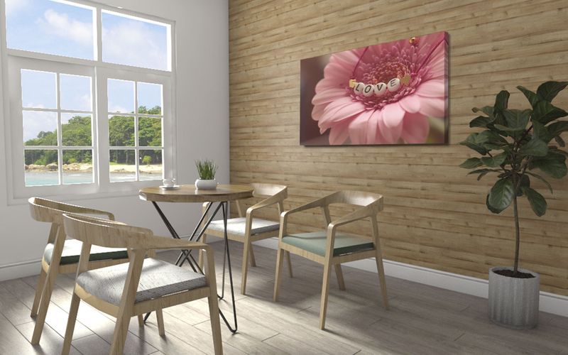 Foto obraz na płótnie "Love - kwiat" 120x80 zdjęcie 1