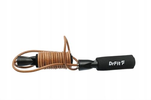 Skakanka rzemienna/skórzana regulowana bokserska DrFit H-3 2,75 m brązowa na Arena.pl