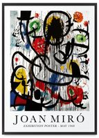 Plakat Joan Miro reprodukcja 40x50 cm w czarnej ramie