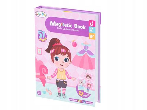 KSIĄŻECZKA MAGNETYCZNA UKŁADANKA PUZZLE NA MAGNES UBIERZ LALKĘ 51 elementów na Arena.pl