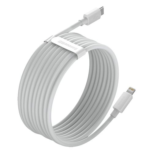 kabel usb-c do lightning baseus simple wisdom, pd, 20w, 1.5m (biały) 2szt. na Arena.pl