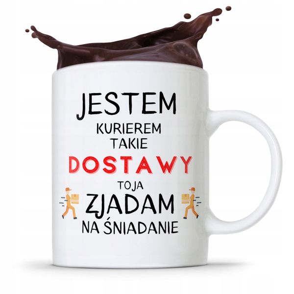 Kubek Prezent Dla Kuriera Jestem Kurierem Prezent Z Nadrukiem Ze Zdjęciem zdjęcie 1