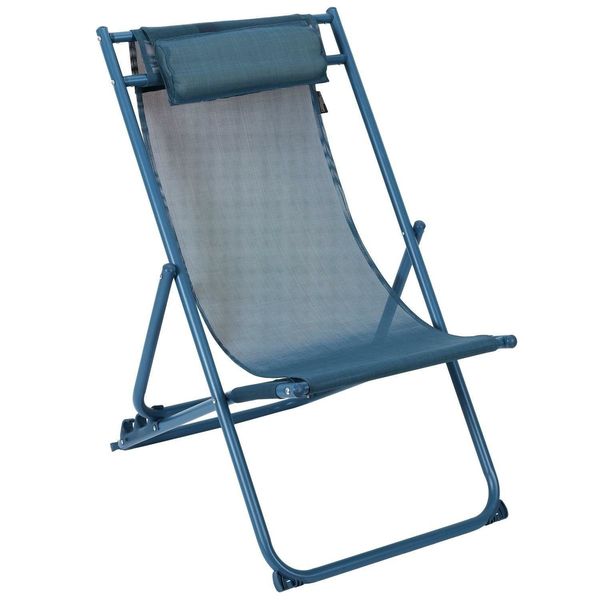 Leżak Canard składany niebieski zdjęcie 1