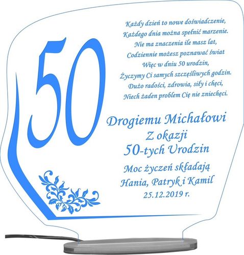 18 50 60 70 80 90 URODZINY STATUETKA PREZENT LED na Arena.pl