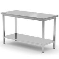 stół blat roboczy stalowy centralny z półką 180x70x85 cm - hendi 810743
