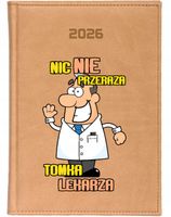 KALENDARZ A5 2026 DZIENNY KSIĄŻKOWY PLANER Z NADRUKIEM DLA DOKTORA + IMIĘ