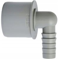 KOŃCÓWKA KĄTOWA 50mm Z WYJŚCIEM NA WĄŻ 19-21mm DO PRALKI ZMYWARKI OBROTOWA