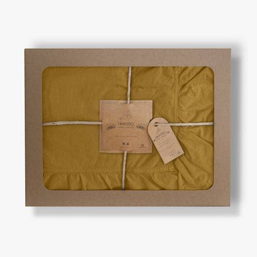 Pościel bawełniana ECRU OLIVE/160x200(P) STONEWASHED na Arena.pl