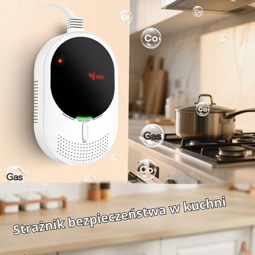 Czujnik Czadu Gazu Ziemnego Tlenku Węgla Detektor Czujka CERTYFIKOWANY LCD na Arena.pl