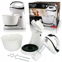 MIKSER RĘCZNY ROBOT KUCHENNY Z OBROTOWĄ MISĄ 3L 550W 5 PRĘDKOŚCI 2