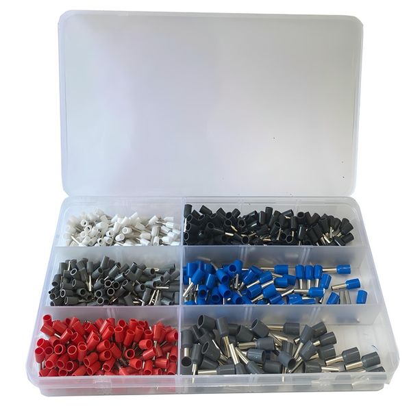 ZACISKARKA KONEKTORÓW KOŃCÓWEK 0,25-10 ŚCIĄGACZ IZOLACJI + 600 szt. TULEJEK zdjęcie 2