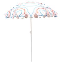 PARASOL PLAŻOWO OGRODOWY 160CM PASEK NIEBIESKO RÓŻOWY