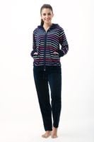 Dres damski welurowy LUNA kod 341 granatowy  M