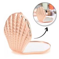 lusterko kosmetyczne metalowe, otwierane do torebki l20