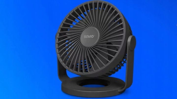 Wentylator biurkowy SAVIO z akumulatorem USB-C, czarny, zdjęcie 8