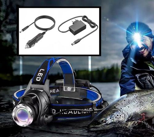 LATARKA CZOŁOWA CZOŁÓWKA LED REFLEKTOR + BATERIE 3 TRYBY ŚWIECENIA 2 x AKUM na Arena.pl