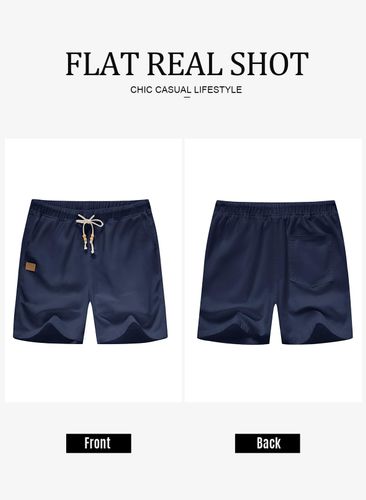 Spodenki Męskie Lniane Cargo Chino Bermudy Jasnogranatowe Letnie Rozmiar 38 na Arena.pl