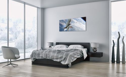 Obraz Na Płótnie - Sputnik Orbita - 120X50 Cm - Ab120X50-0496 na Arena.pl