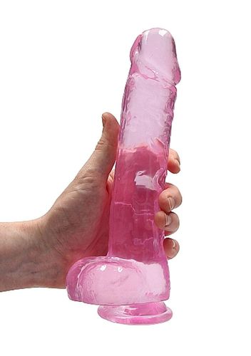 realistyczne dildo z jądrami realrock różowe 23 cm na Arena.pl