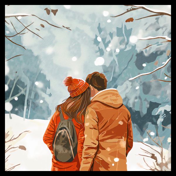 Plakat 50x50cm Razem w Śniegu zdjęcie 2