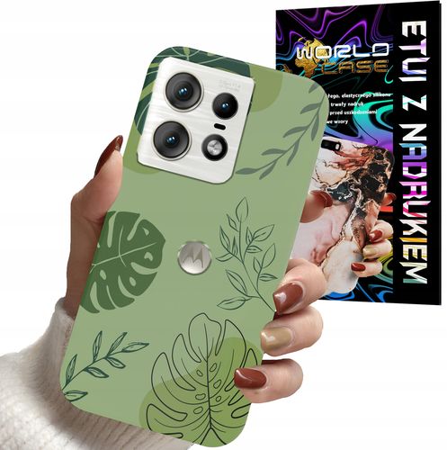ETUI CASE DO MOTOROLA EDGE 50 PRO - LIŚCIE WZORY DLA KOBIET KWIATY RÓŻE na Arena.pl