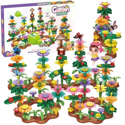 KLOCKI KONSTRUKCYJNE KWIATY 272 ELEMENTY KREATYWNY ZESTAW W PUDEŁKU PREZENT na Arena.pl