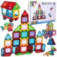 KOLOROWE Klocki Magnetyczne KONSTRUKCYJNE 3D XXL MAGNETIC TILES 45 Eelem.
