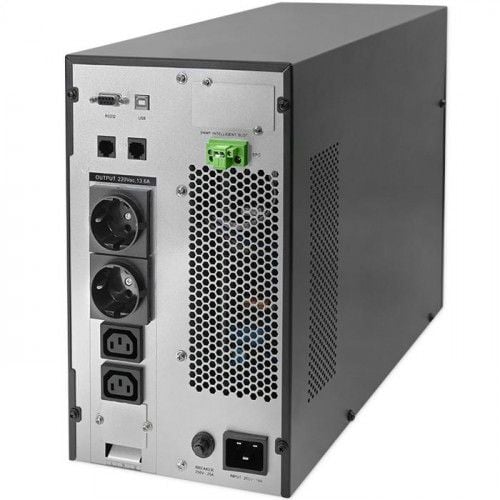 QOLTEC UPS 3KVA 3000W ON-LINE LCD EPO USB CZYSTA SINUS zdjęcie 3