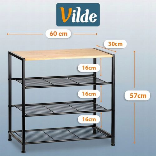 Regał PÓŁKA BUTY obuwie szafka organizer duży stojak 4-poziomowy na Arena.pl