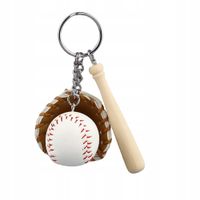 Breloczek do kluczy Baseball "isty Kij The Bambino Babe Piłka Rękawica Gift