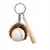 Breloczek do kluczy Baseball "isty Kij The Bambino Babe Piłka Rękawica Gift