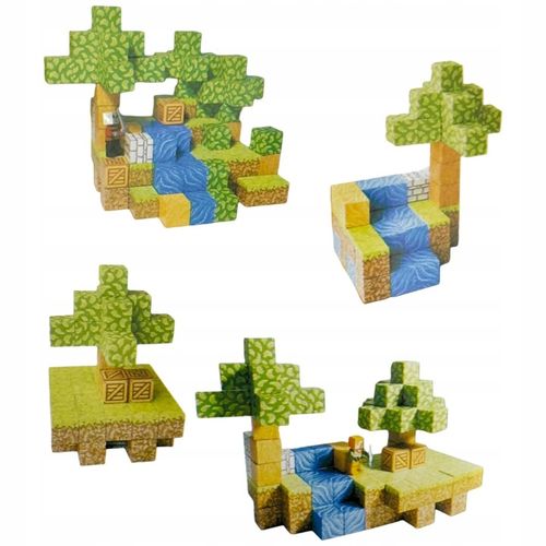 KLOCKI MAGNETYCZNE 300 KLOCKÓW KONSTRUKCYJNE PIKSELE SZEŚCIANY + 3 LUDZIKI na Arena.pl