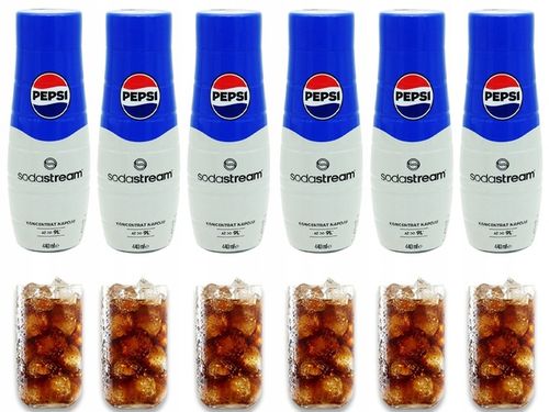 6x SYROP KONCENTRAT PEPSI COLA DO SATURATORA SODASTREAM 9L NAPOJU z 440ml na Arena.pl