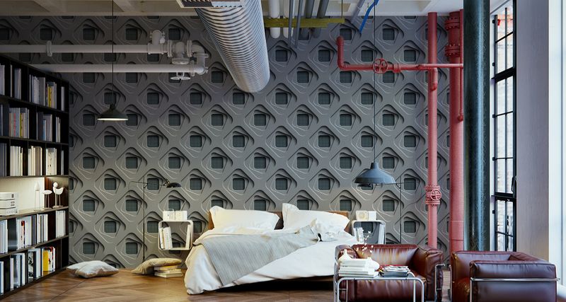 Tapeta Abstrakcyjny Wzór Geometryczny 3D zdjęcie 2