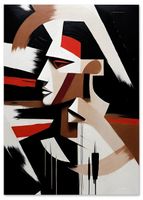 Plakat abstrakcja portret 61x91 cm