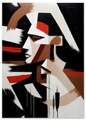 Plakat abstrakcja portret 61x91 cm
