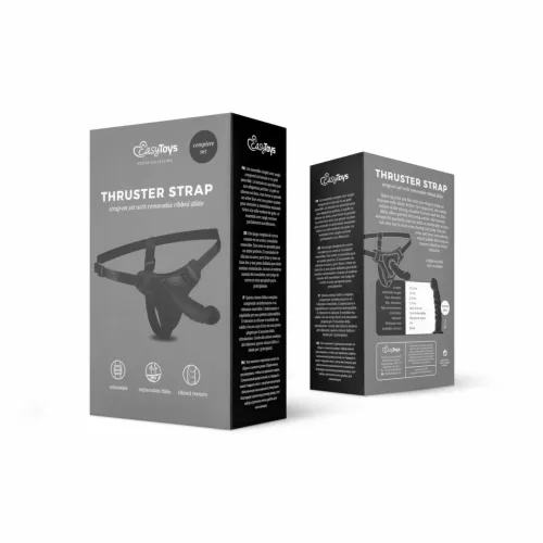 easytoys silicone strap-on bended - zestaw z regulowanym na Arena.pl