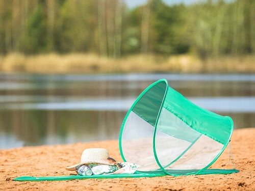 MATA PLAŻOWA Z DASZKIEM SKŁADANA 145 X 70 CM BIWAK na Arena.pl