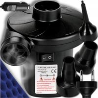 Elektryczna Pompka 2w1 do Materaca Basenu Piłki 50W 12V/230V + 3 końcówki