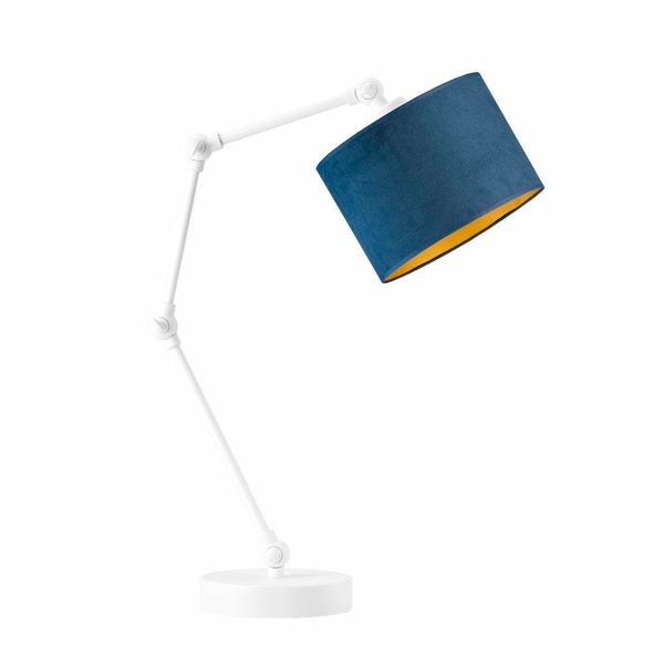 Lampka ASMARA VELUR GOLD biała morska zdjęcie 1